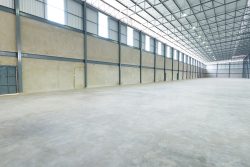 Empty,Warehouse,Structure,Made,With,Strong,Construction,Of,Concrete,,Iron